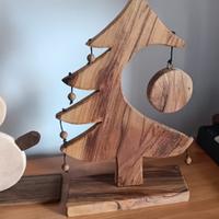 Alberello di natale in legno di ulivo