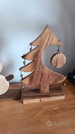 Alberello di natale in legno di ulivo