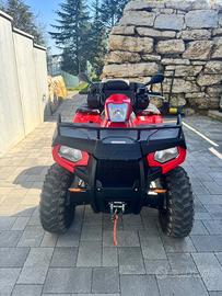 Quad polaris sportsman 500 4x4 con pala da neve