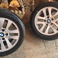 coppia di cerchi in lega r 16 bmw 320 d a 5 fori