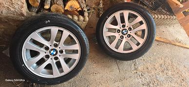 coppia di cerchi in lega r 16 bmw 320 d a 5 fori