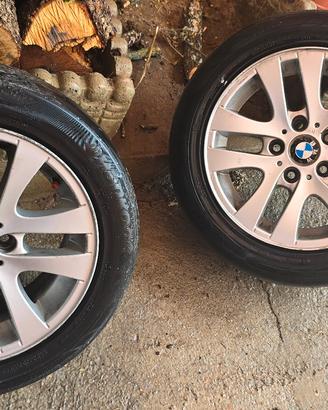 coppia di cerchi in lega r 16 bmw 320 d a 5 fori