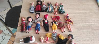 Mini bambole vintage celluloide sane e rotte