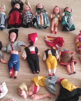 Mini bambole vintage celluloide sane e rotte