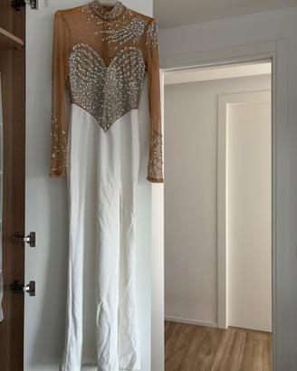 Abito da sposa gioiello con perle e cristalli