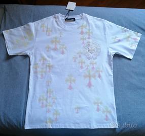T-shirt Chrome Hearts bianca croci fotocromatiche
