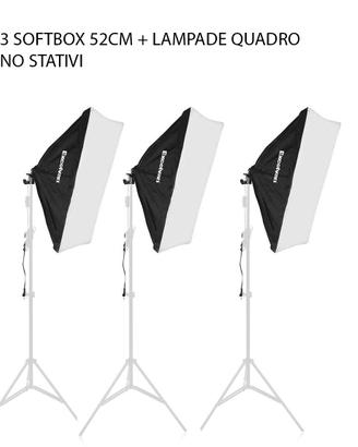 Luci Lampade Fotografia SOFTBOX LUCE CONTINUA 3X