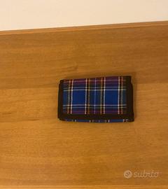 Portafoglio Tartan Blu tessuto - Usato