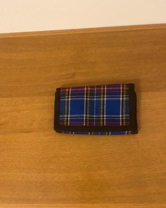 Portafoglio Tartan Blu tessuto - Usato