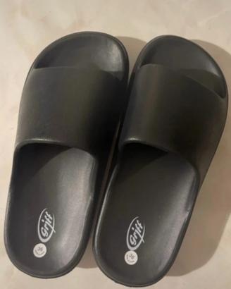 Ciabatte donna gomma taglia n 36 comode Nero Nuove