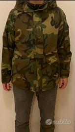 Giacca/parka militare/mimetica Woodland taglia 48