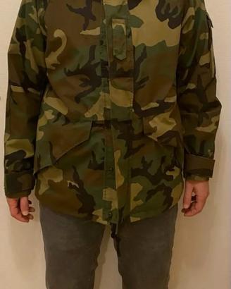Giacca/parka militare/mimetica Woodland taglia 48