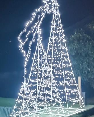 struttura alberi di natale in ferro con stella