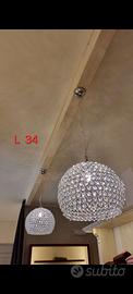 Coppia Lampadari a sfera 