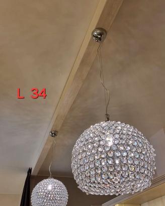 Coppia Lampadari a sfera 