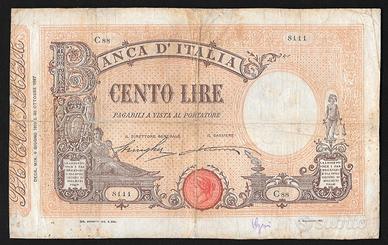 Banconota lire 100 del 1910 rara