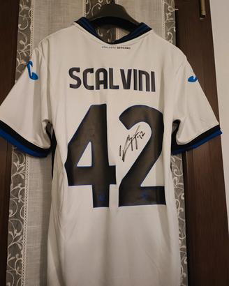 maglia Scalvini atalanta autografa 