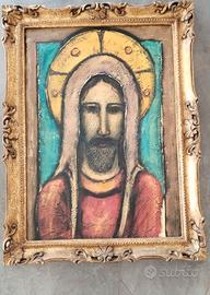 Quadro dipinto olio su tela "ecce homo"