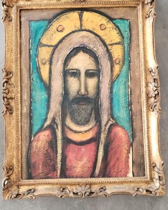 Quadro dipinto olio su tela "ecce homo"