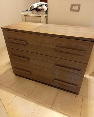 cassettiera rovere