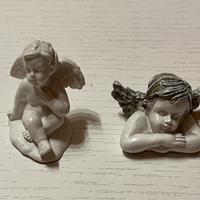 Coppia angioletti in ceramica
