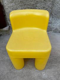 Sedia per bambini Little Tikes gialla resistente