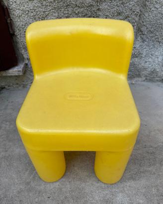 Sedia per bambini Little Tikes gialla resistente