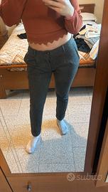 pantaloni eleganti dritti grigio 