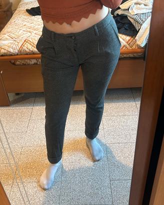 pantaloni eleganti dritti grigio 