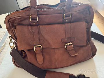 Cartella messenger uomo in pelle Gianni Conti