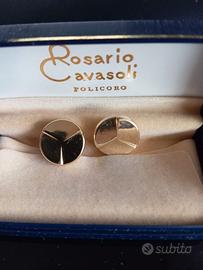 RARI COPRIBOTTONI DA POLSINO IN ORO GIALLO 18K.