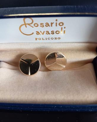 RARI COPRIBOTTONI DA POLSINO IN ORO GIALLO 18K.