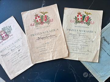 LOTTO RARISSIMO 4 PAGELLE 1926-1930 MANERBIO