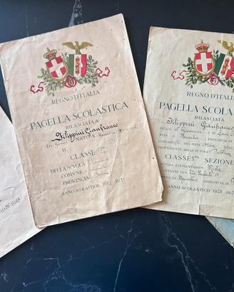LOTTO RARISSIMO 4 PAGELLE 1926-1930 MANERBIO
