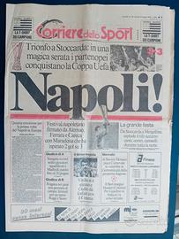 Corriere dello sport ORIGINALE Napoli coppa UEFA