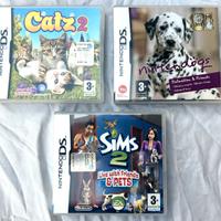 3 giochi per Nintendo DS Lite, dogs, cats, ecc.