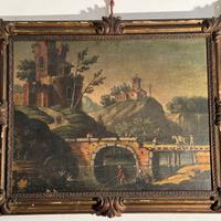 Quadro. Castello di Velo e chiesa di Meda, XVIII
