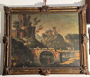 Quadro. Castello di Velo e chiesa di Meda, XVIII