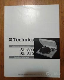 Manuale istruzioni Technics SL-1800 giradischi