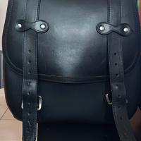 Borsa laterale moto vera pelle