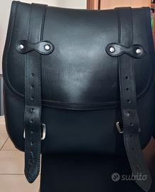 Borsa laterale moto vera pelle