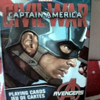 Rare carte poker Marvel,Capitan America Civil War