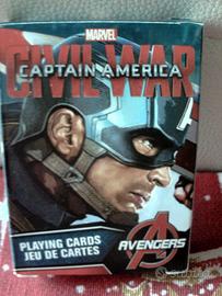 Rare carte poker Marvel,Capitan America Civil War