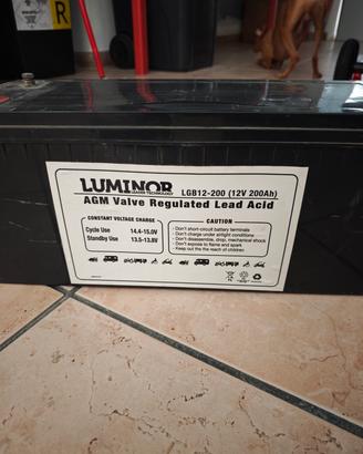 batteria Agm da 200Ah usate