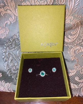 Amen Parure Anello Orecchini Mini Royal Lady
