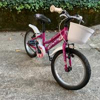 Bicicletta bambina 16” adoperabile da 5 a 9 anni