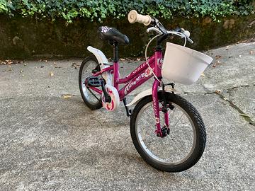 Bicicletta bambina 16” adoperabile da 5 a 9 anni