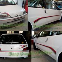 Adesivi Peugeot 106 Rallye 1.3/ 1.6 + kit motore