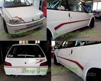 Adesivi Peugeot 106 Rallye 1.3/ 1.6 + kit motore