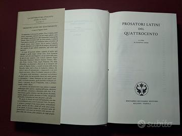 Prosatori latini 400 ed Garin Classici Ricciardi